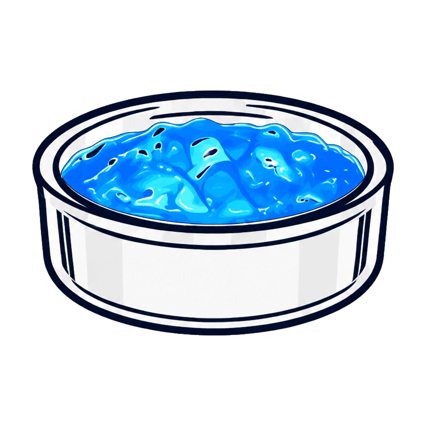 Step two: the gel forms